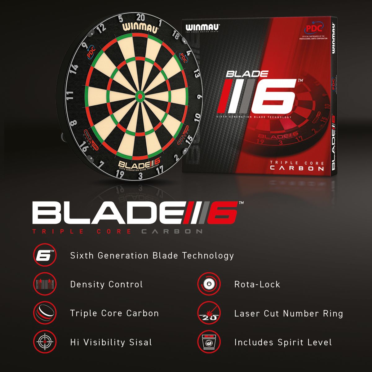 Winmau Blade 6 Triple Core - Dartbord